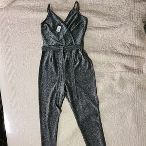 Silver Glitter Jumpsuit